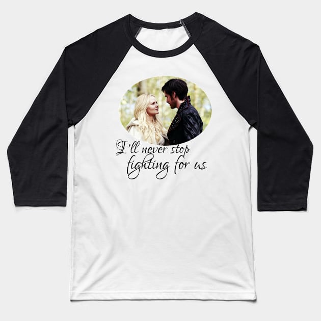 Captain Swan + quote Baseball T-Shirt by liilliith